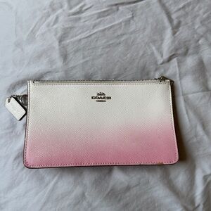 Coach Pink and White Gradient Wristlet